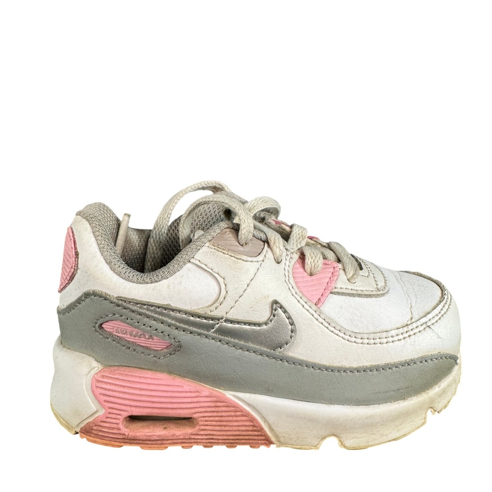 Nike Air Max 90 Valentines Day Toddler Sneakers White Pink Grey DD7120 7C